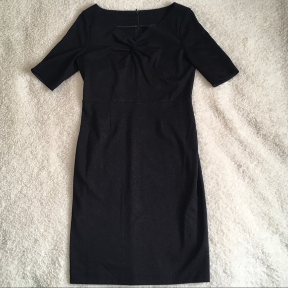 BANANA REPUBLIC Black Dress with Twist Neckline - Picture 2 of 6